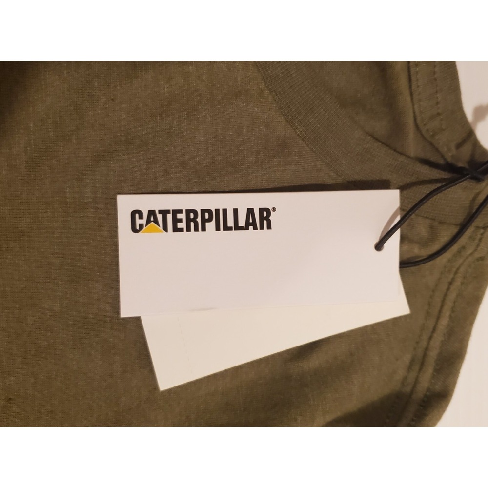Mens Caterpillar Foundation Distressed Logo Large Quality T-Shirt Short Sleeved - Picture 5 of 5